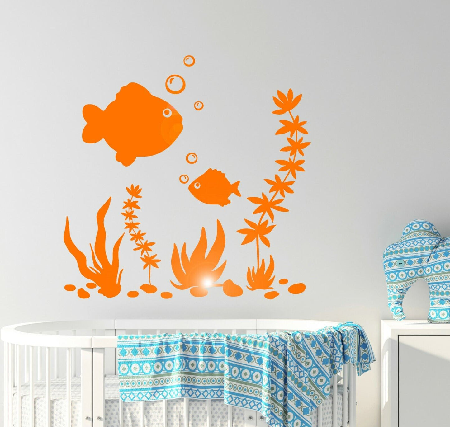 Autocollant mural en vinyle pour poissons d'aquarium, Art marin, océan, sous-marin (232ig)