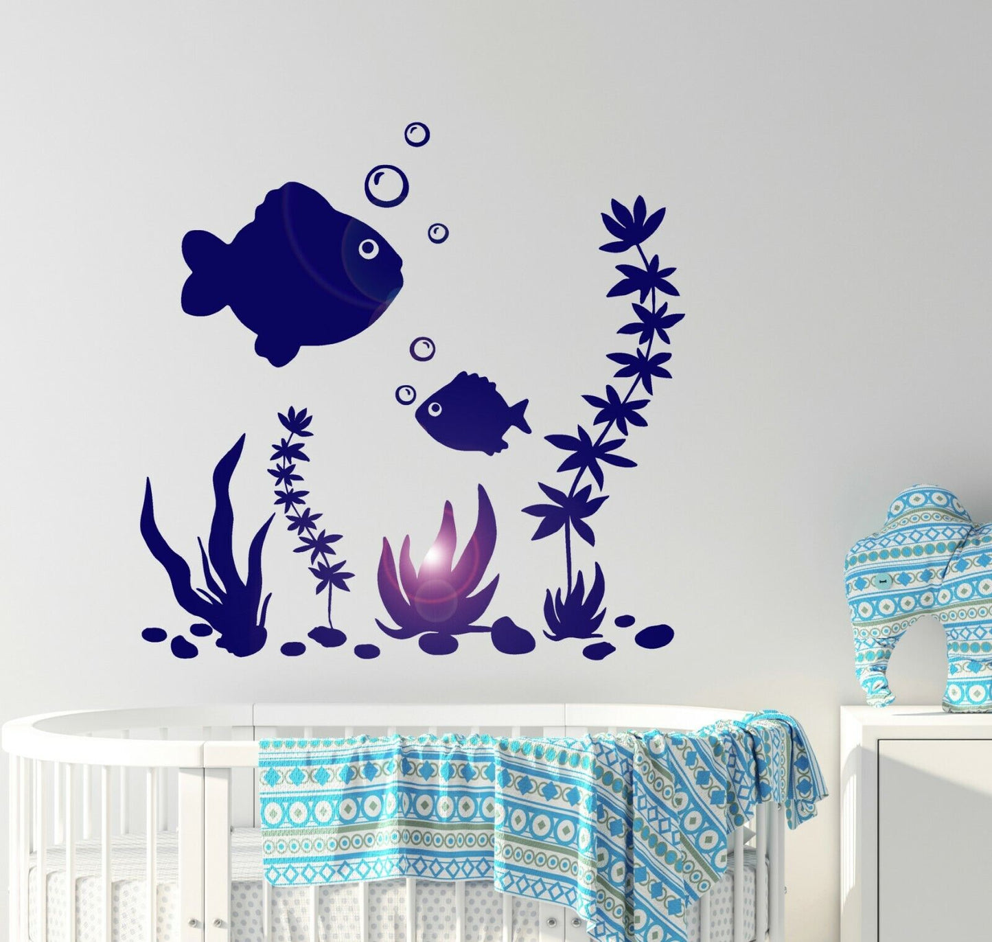 Vinyl Wall Decal Fish Aquarium Marine Art Sea Ocean Underwater Stickers (232ig)