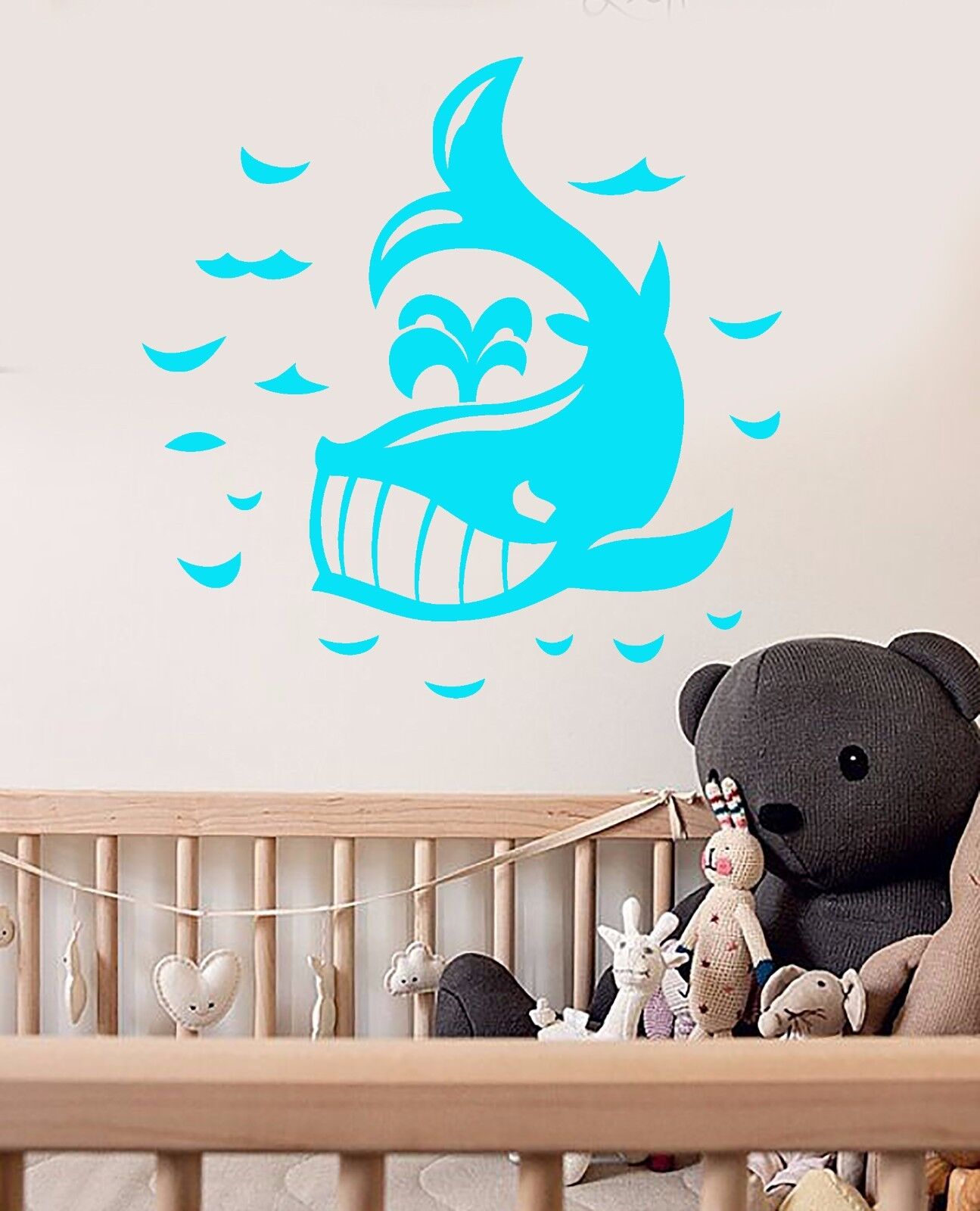 Vinyl Wall Decal Whale Nursery Marine Decor Ocean Sea Stickers (253ig)