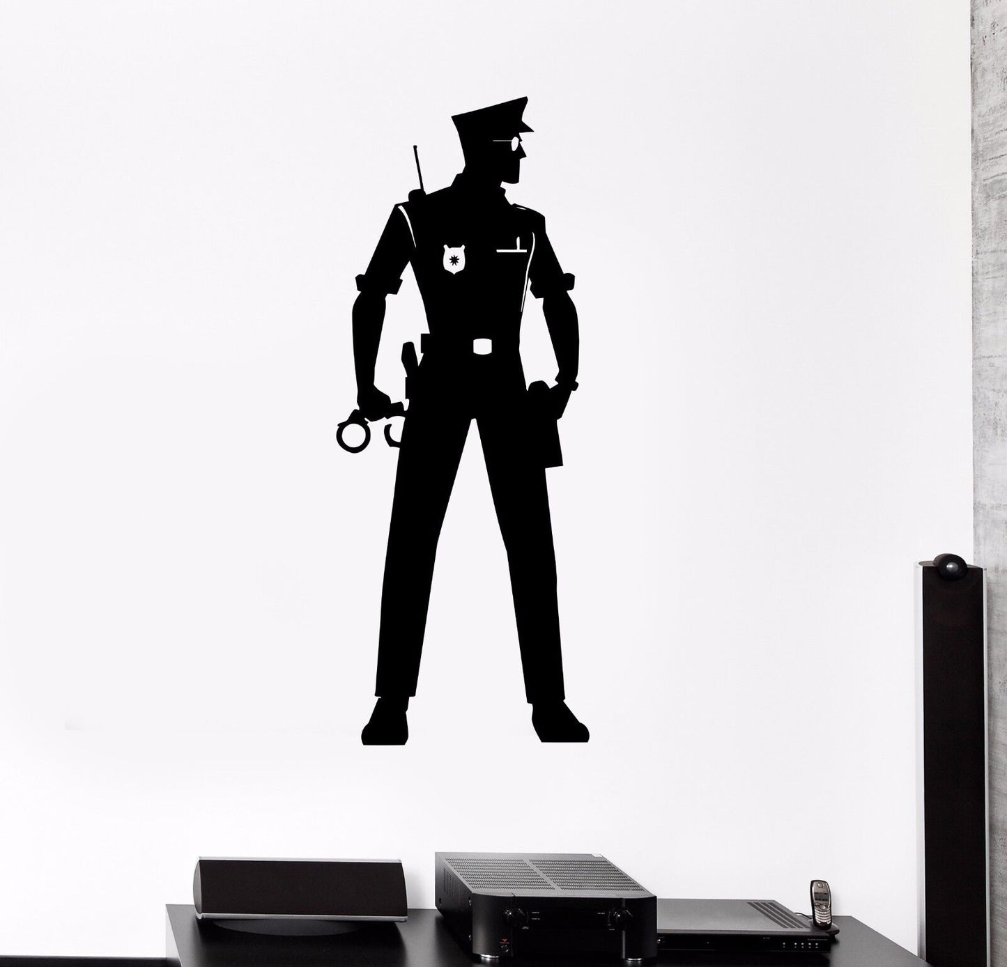 Autocollant mural en vinyle pour policier, policier, flic (282ig)