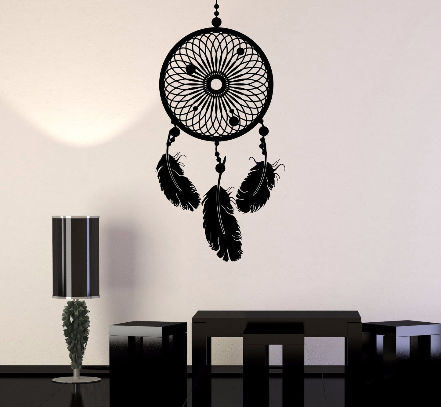 Vinyl Wall Decal Dreamcatcher Dreams Feathers Bedroom Stickers (309ig)