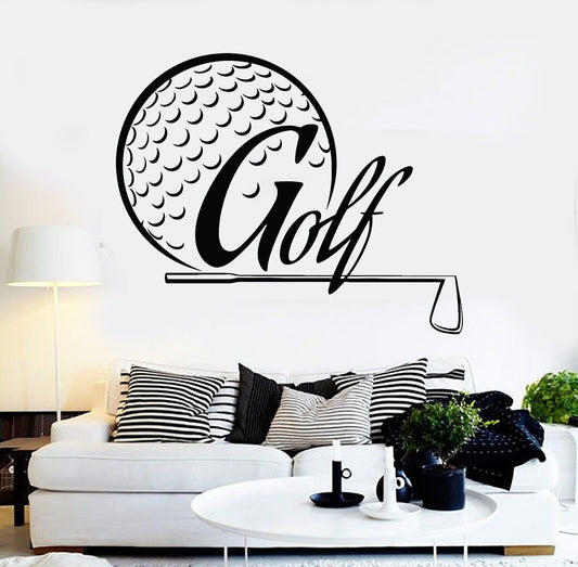 Autocollant mural en vinyle pour joueur de golf, club, salle de golfeur, autocollants artistiques (310ig)