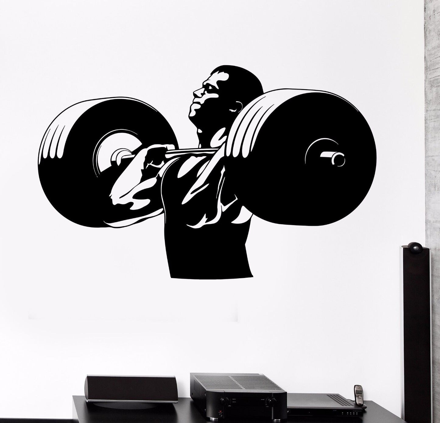 Vinyl Wall Decal Gym Fitness Muscled Bodybuilding Sports Art Stickers (318ig)