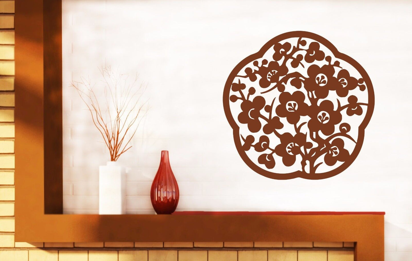 Vinyl Decal Wall Sticker Beautiful Floral Ornament Studio Art (n574)