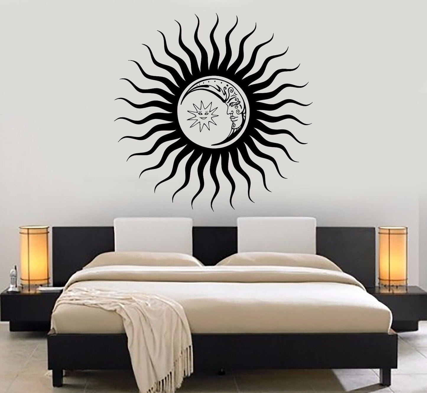 Vinyl Wall Decal Sun Moon Dreams Bedroom Decoration Stickers (380ig)