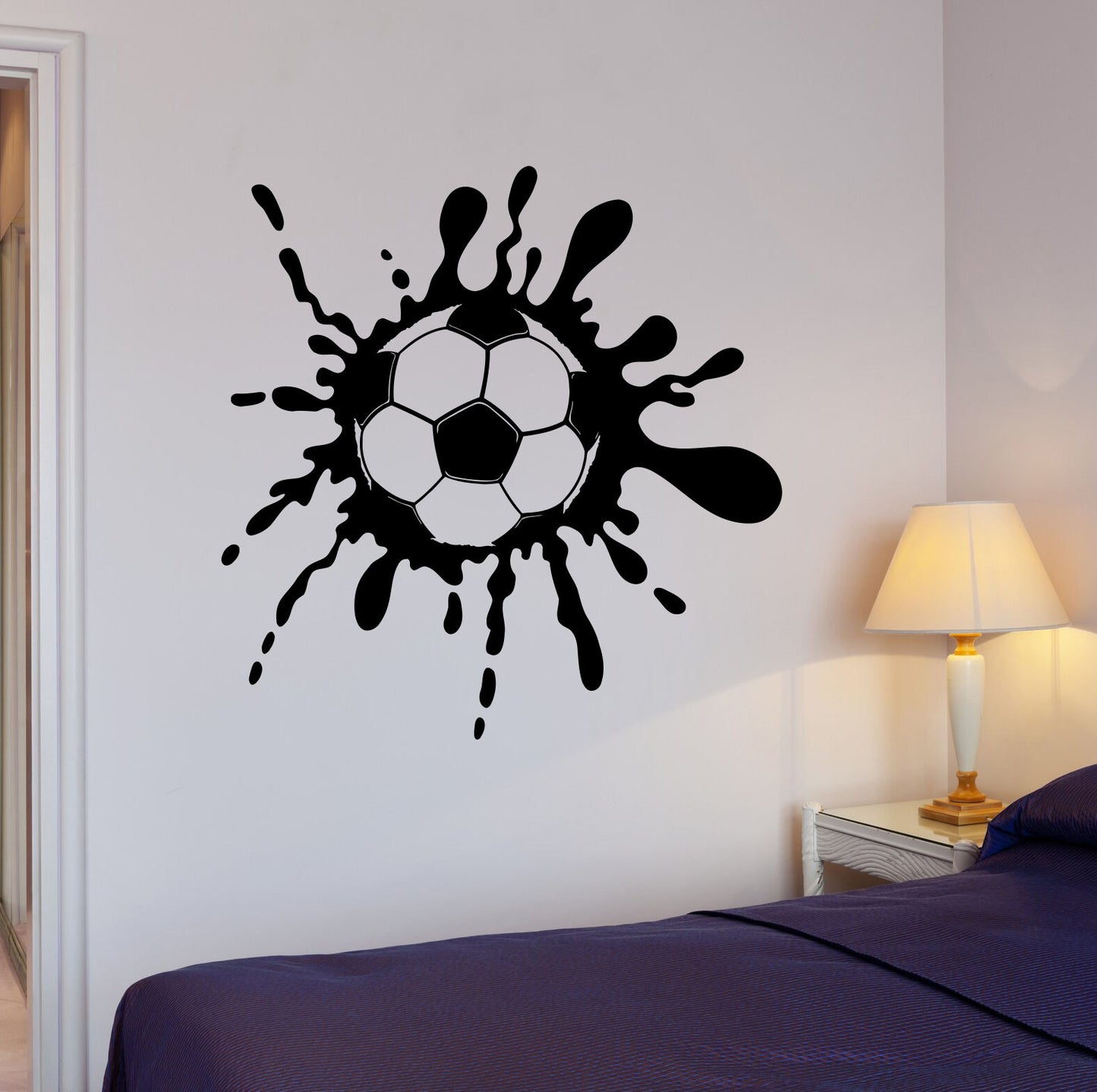 Vinyl Wall Decal Soccer Ball Teen Room Sports Decor Stickers (423ig)