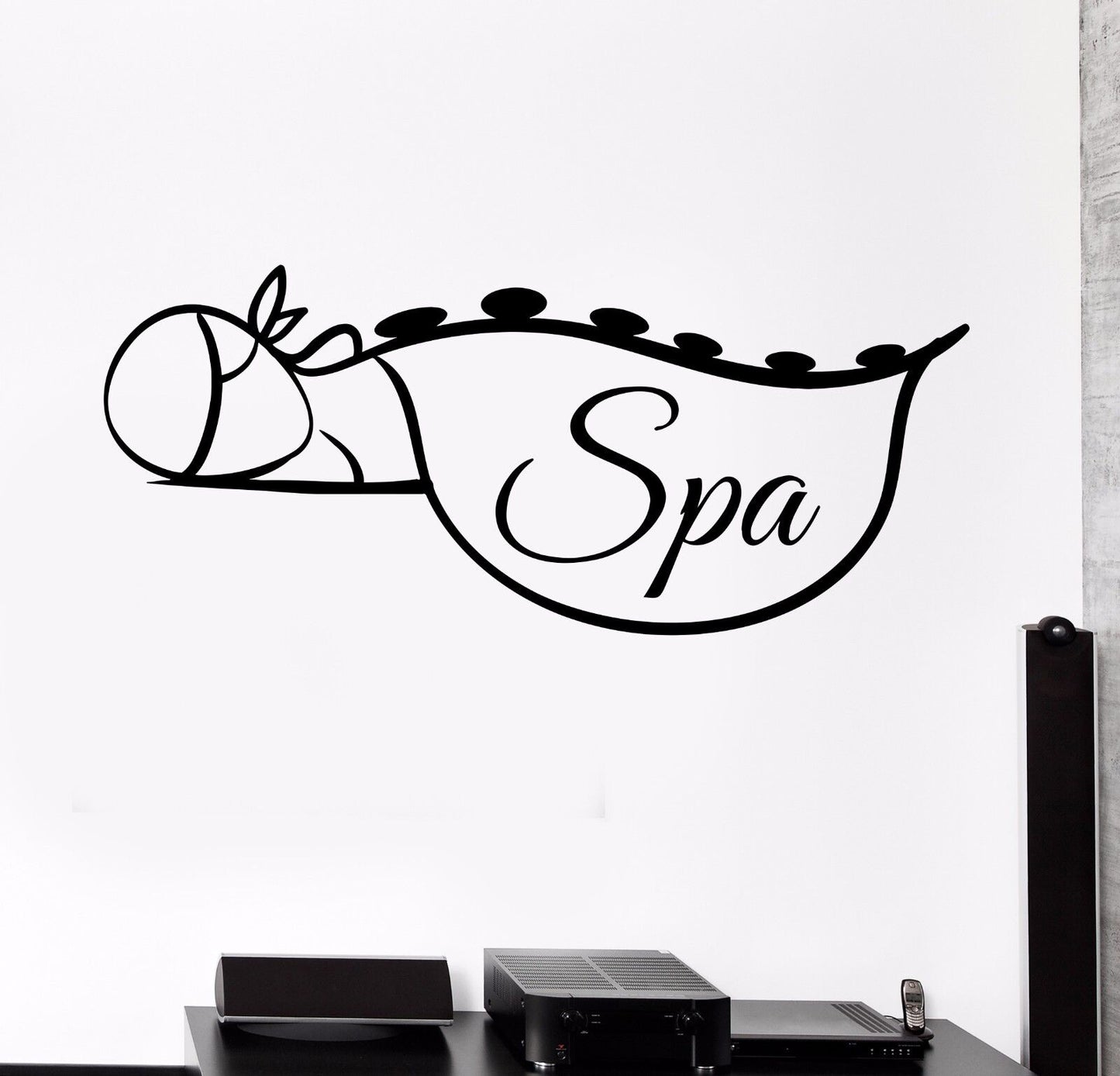 Vinyl Wand Aufkleber Spa Massage Therapie Frau Schönheitssalon Aufkleber (428ig)