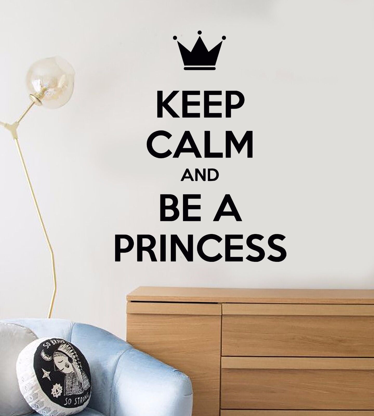 Vinyl Wall Decal Quote Princess Lady Woman Girl Room Stickers Mural (433ig)