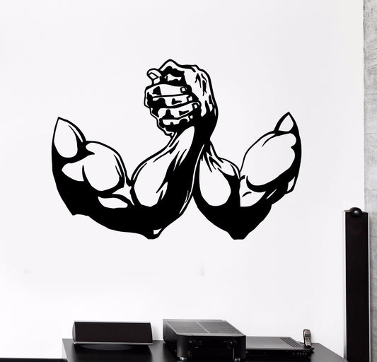 Autocollant mural en vinyle pour musculation musculaire, fitness, sport (434ig)