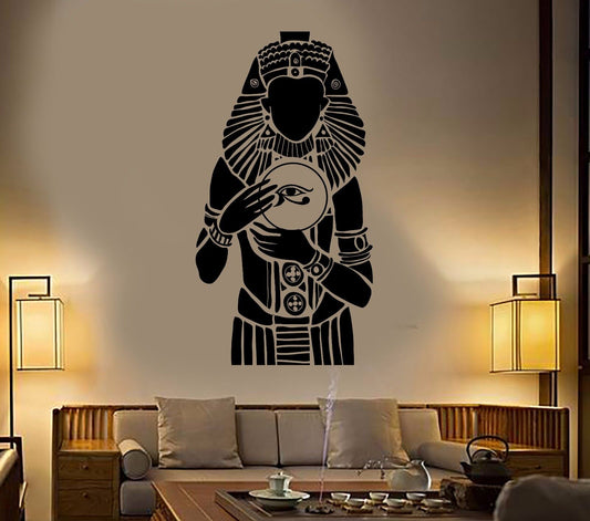 Wandtattoo Pharao aus Vinyl, Antikes Ägypten, Ägyptische Aufkleber, Wandbild (458ig)