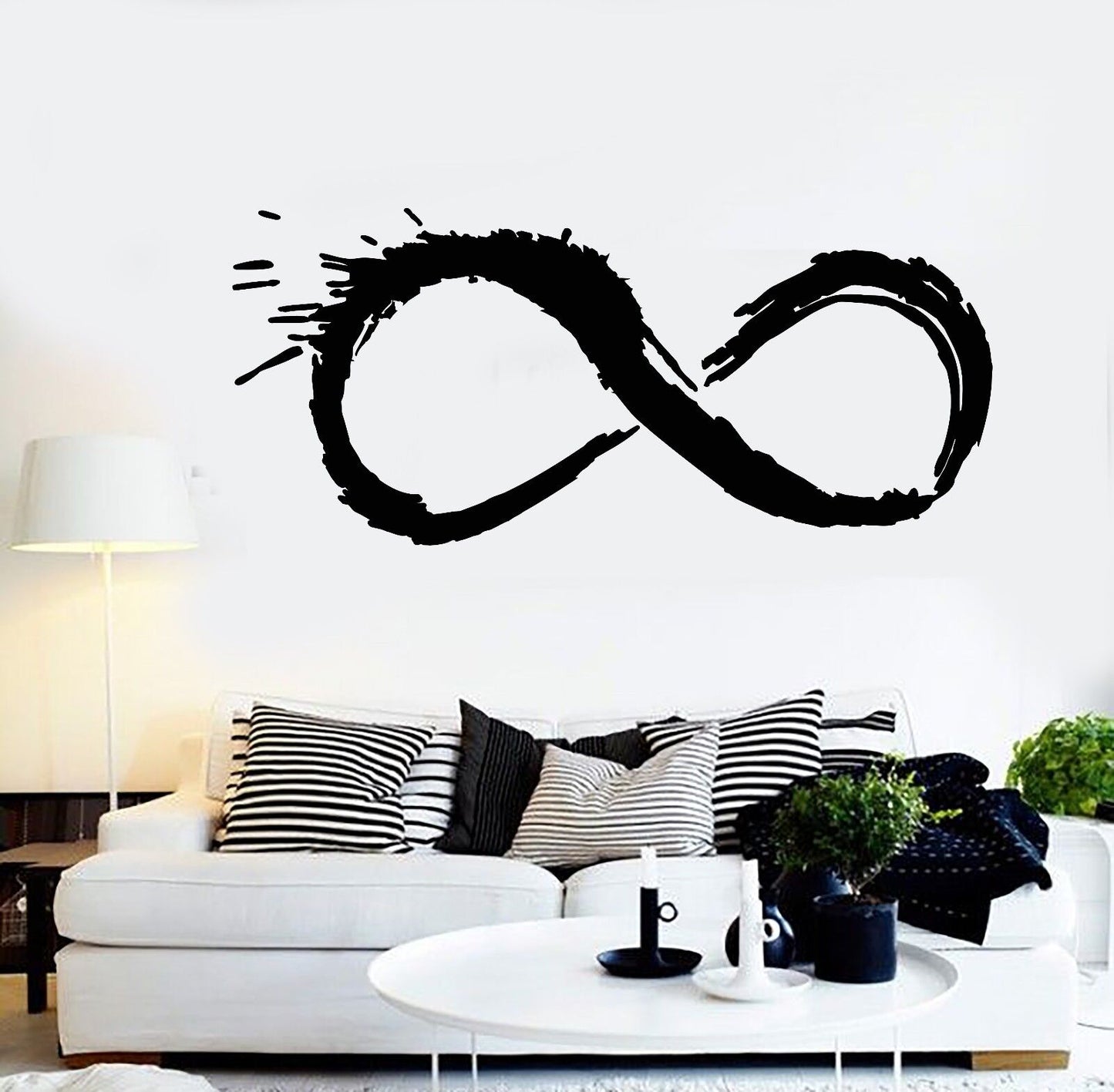 Wandaufkleber mit Aufschrift „Eternity Infinity Sign“, Vinyl, für Schlafzimmer, Dekoration (488ig)