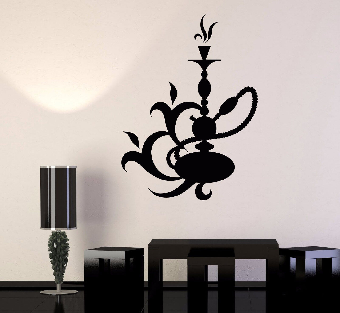 Vinyl Wall Decal Hookah Lounge Arabic Smoke Bar Shisha Stickers (502ig)