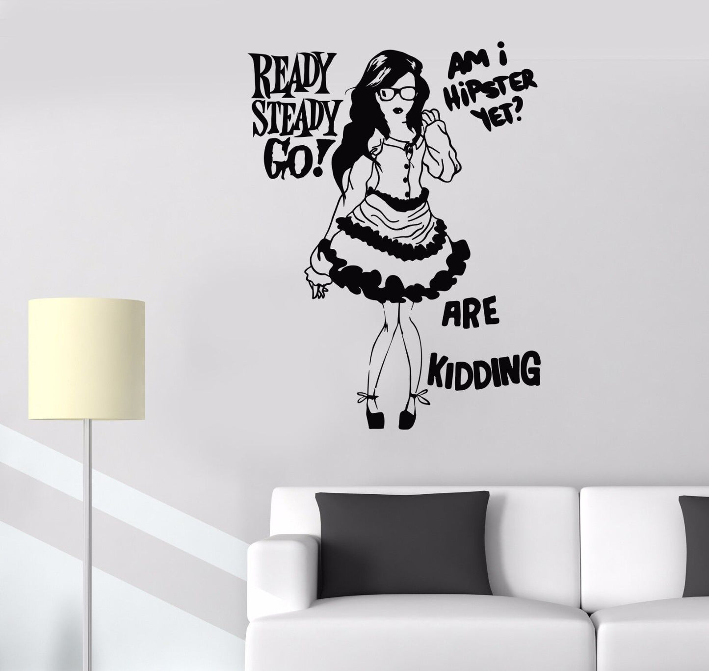 Vinyl Wall Decal Hipster Fashion Teen Girl Quote Room Stickers (511ig)