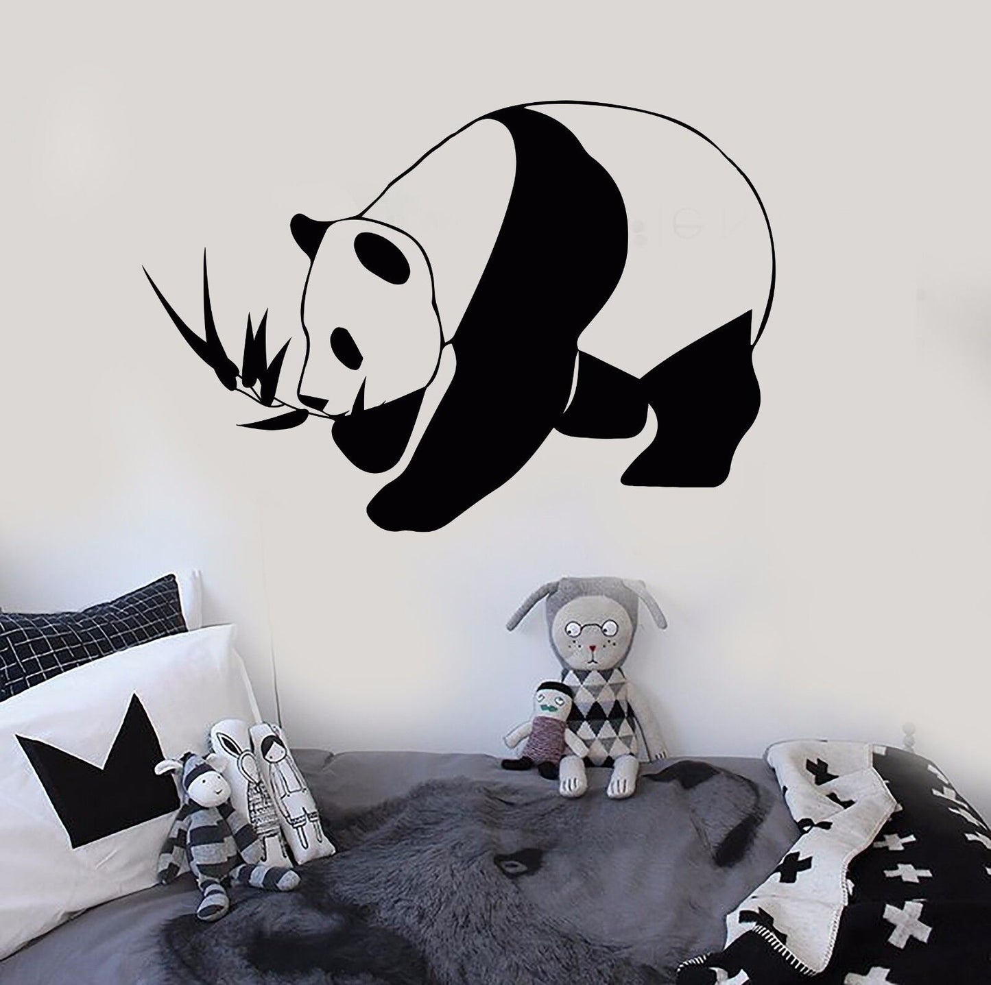 Wandtattoo Pandabär Tier Kinderzimmer Vinyl Aufkleber Wandbild (527ig)