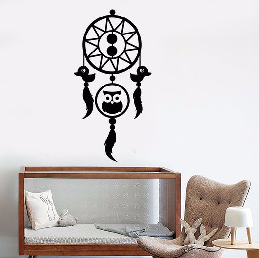 Vinyl Wall Decal Dream Catcher Nursery Animal Bedroom Kids Room Stickers (596ig)