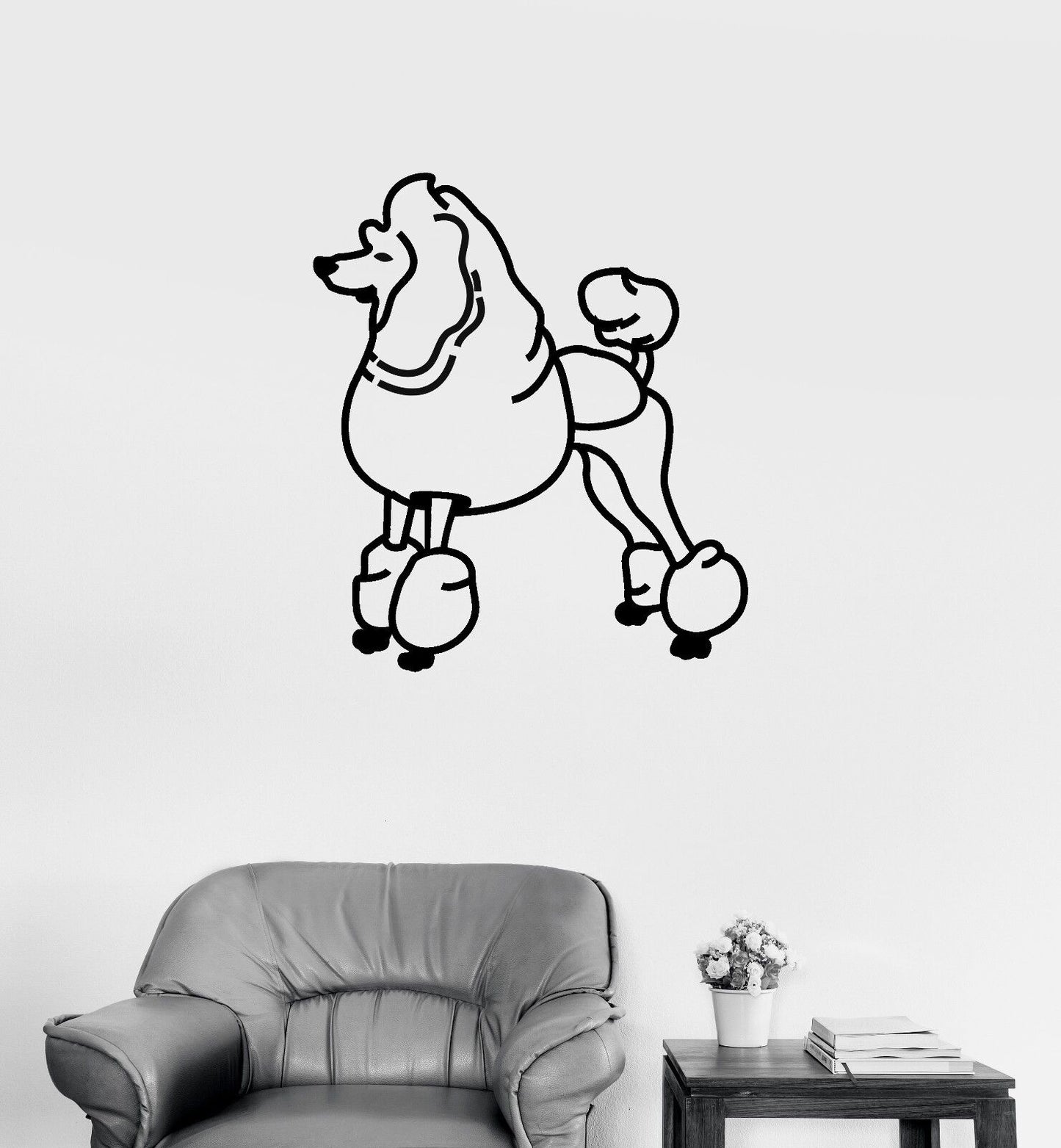 Vinyl Wall Decal Poodle Dog Animal Pet Shop Stickers Mural (602ig)