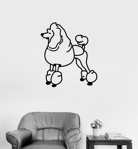 Vinyl Wall Decal Poodle Dog Animal Pet Shop Stickers Mural (602ig)