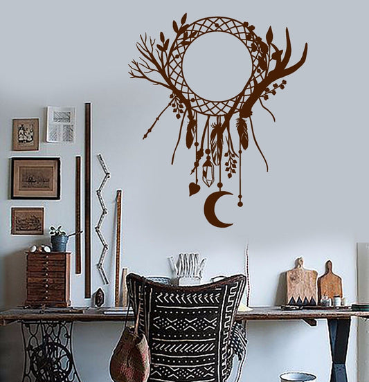 Vinyl Wall Decal Ethnic Decor Dream Catcher Stickers Mural (609ig)