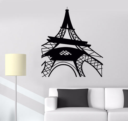 Autocollant mural en vinyle, tour Eiffel, Paris, Style français, pour chambre de fille (623ig)