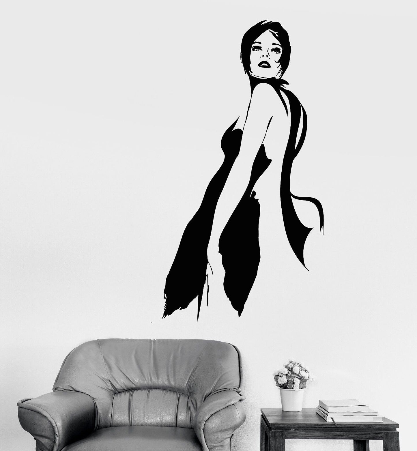 Vinyl Wall Decal Charleston Dancer Lady Sexy Girl Woman Stickers (635ig)