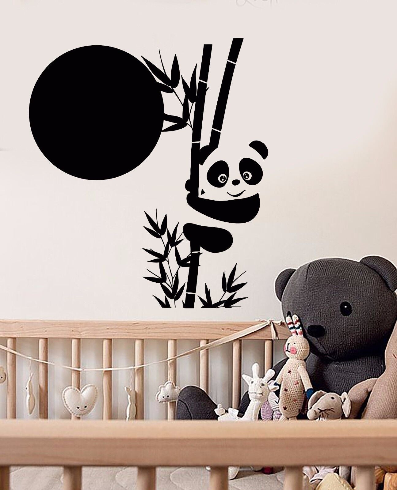 Wandtattoo Panda Bambus Niedliche Tier Asiatische Aufkleber Vinyl (636ig)