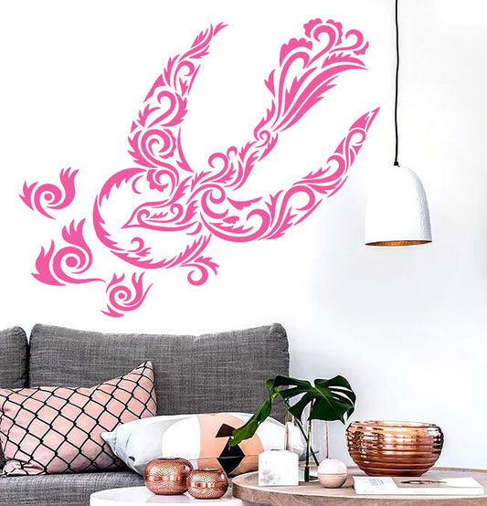 Vinyl Decal Unreal magic bird pattern style tattoo Wall Sticker  (n593)