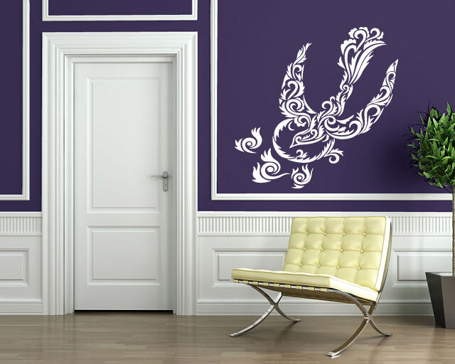 Vinyl Decal Unreal magic bird pattern style tattoo Wall Sticker  (n593)