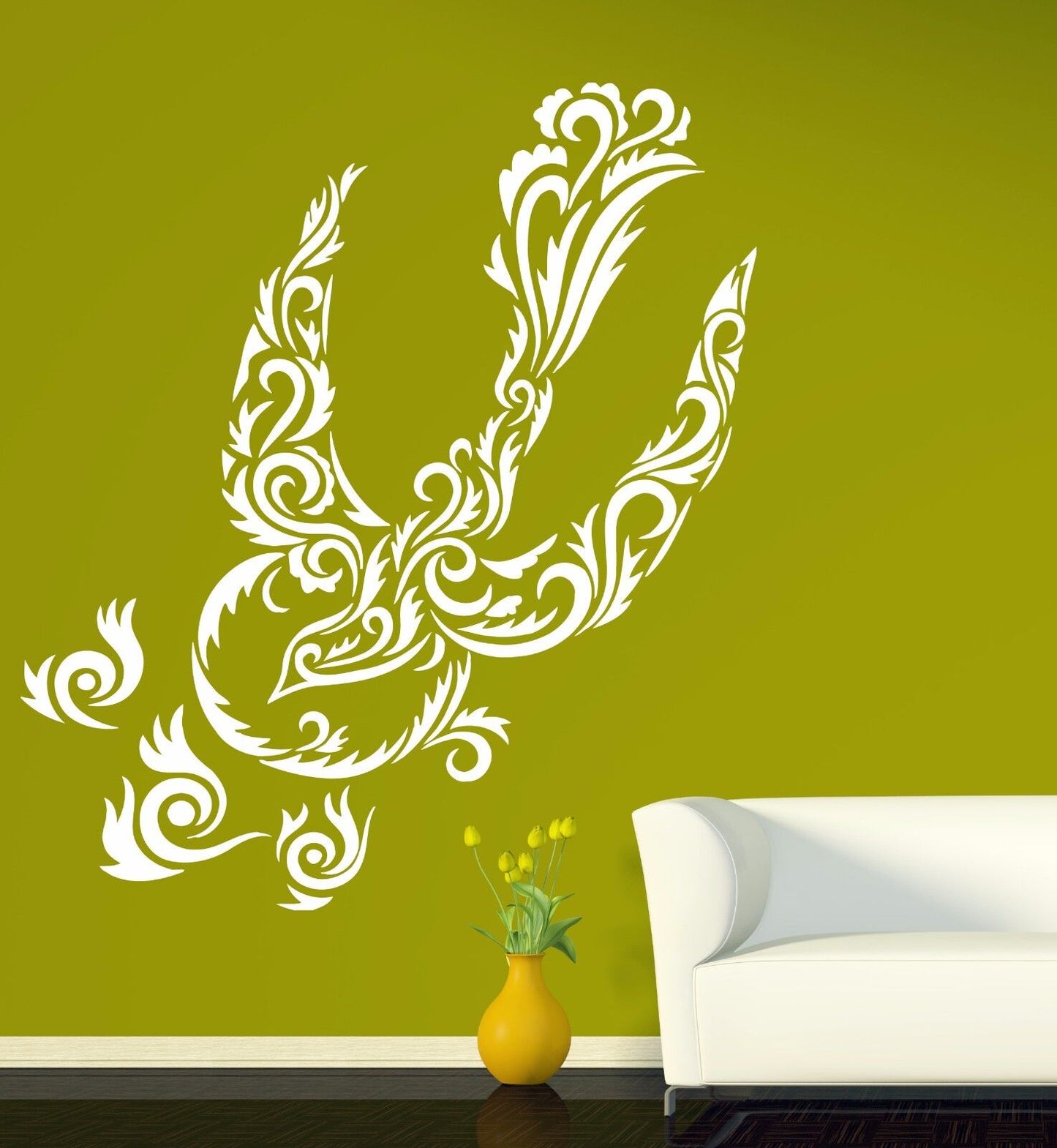 Vinyl Decal Unreal magic bird pattern style tattoo Wall Sticker  (n593)