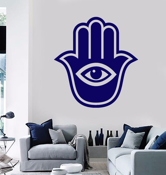 Vinyl Wall Decal Hamsa Hand of God Protecting Religion Judaism Sticker (655ig)