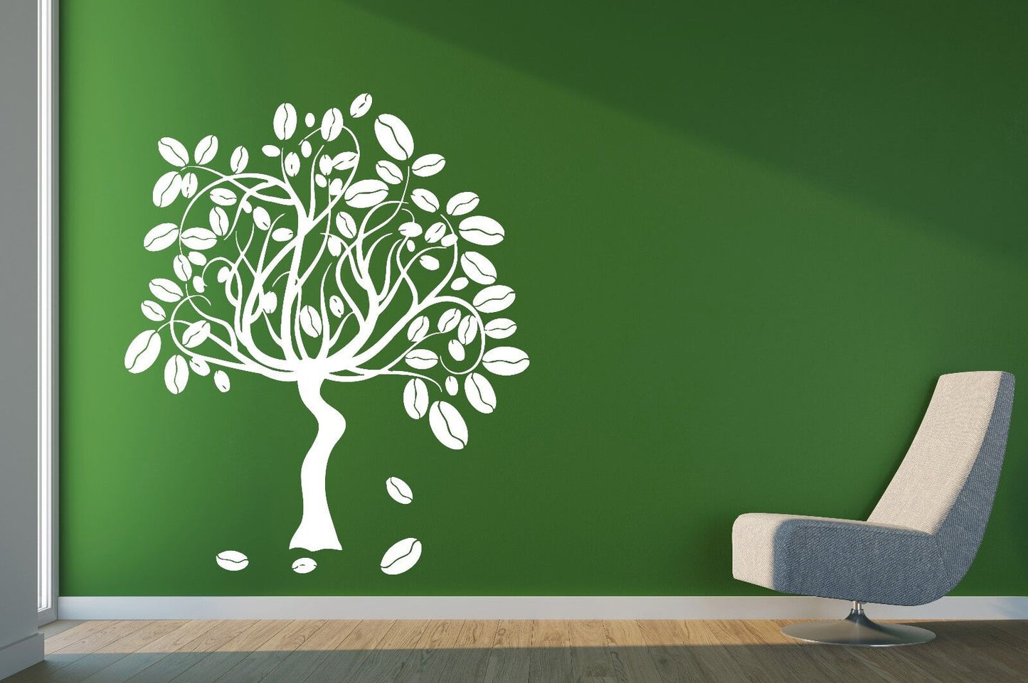 Vinyl Decal coffee tree fruit ripe smell the aroma Wall Sticker (n595)