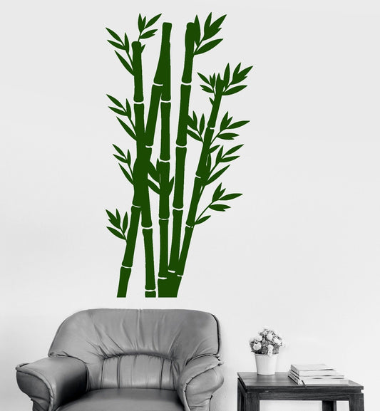 Vinyl Wall Decal Tree Nature Bamboo Chinese Japanese Home Decor Stickers (707ig)