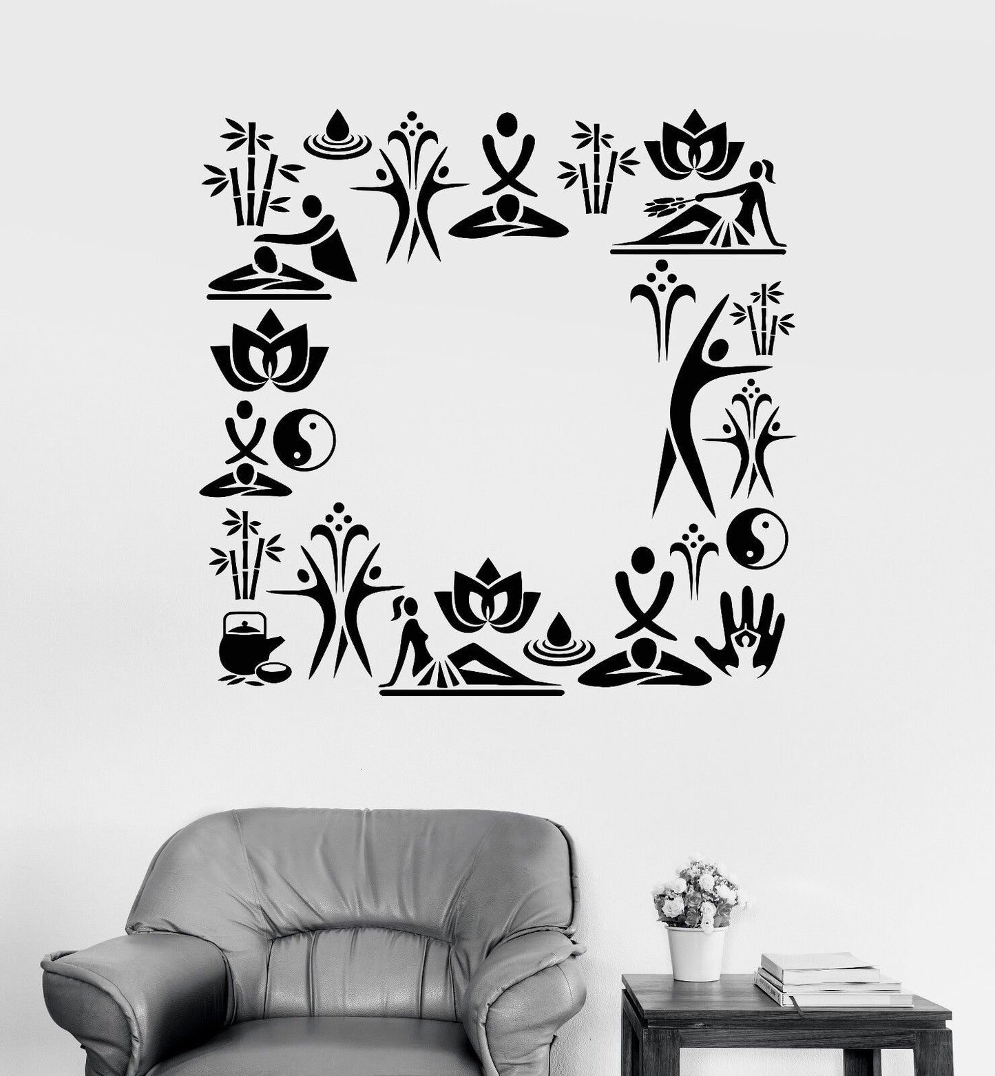 Vinyl Wall Decal Spa Set Relax Beauty Salon Stickers Mural (590ig)