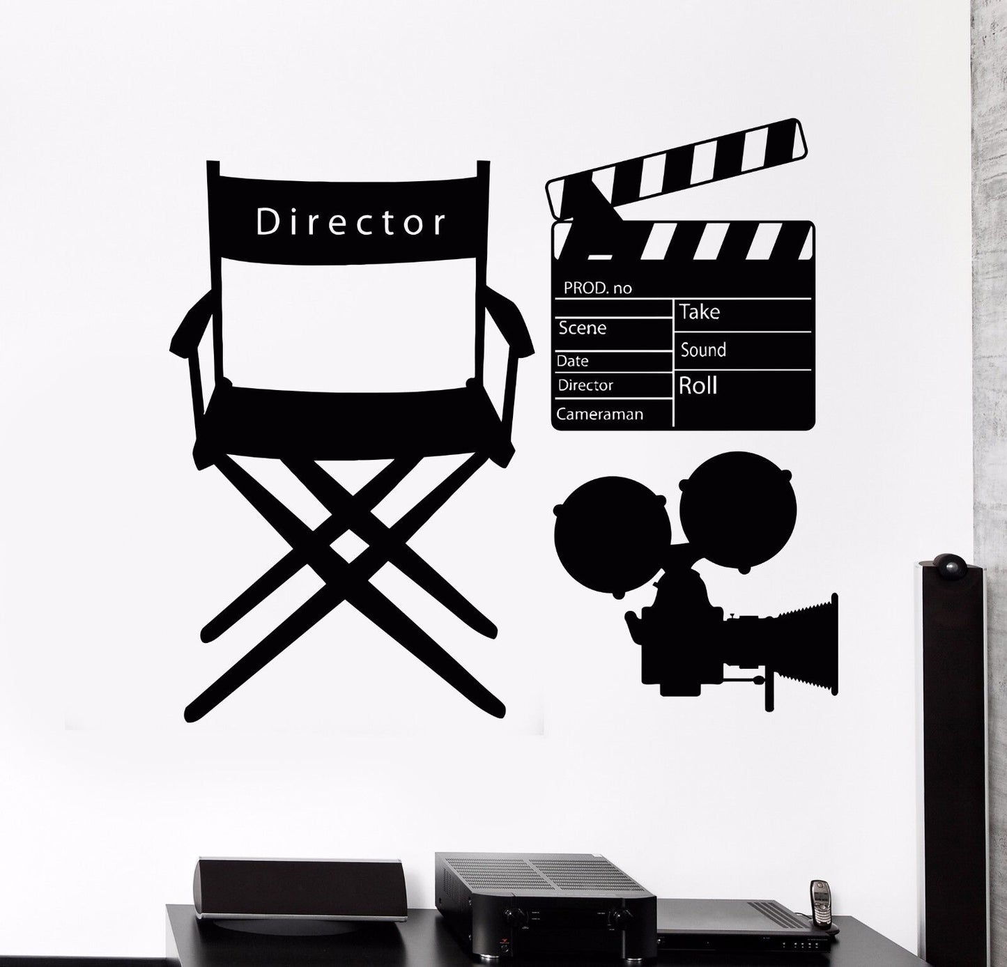 Vinyl Wall Decal Movie Director Cinematography Camera Stickers (771ig)