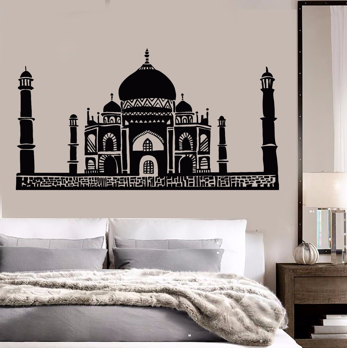 Vinyl Wall Decal Taj Mahal Tomb Attraction Mosque India Stickers (777ig)