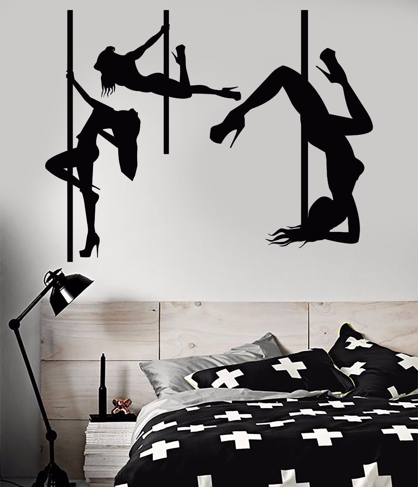 Vinyl Wall Decal Striptease Sexy Girls Pole Dance Dancers Stickers (856ig)