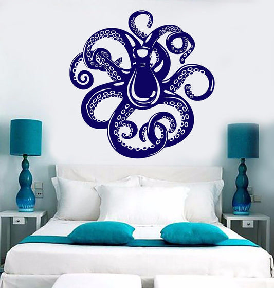 Vinyl Wall Decal Octopus Sea Ocean Marine Style Stickers (860ig)