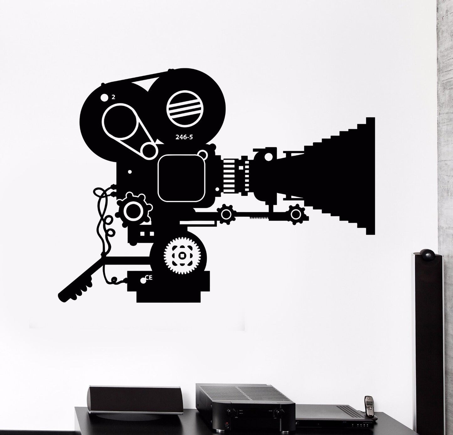 Autocollant mural en vinyle, opérateur de caméra vidéo, autocollants de films de cinéma (867ig)