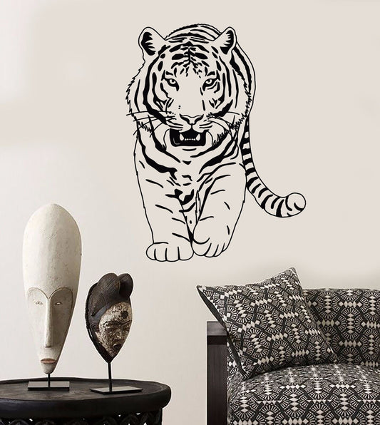 Vinyl Wall Decal Tiger Predator African Animals Zoo Stickers (885ig)