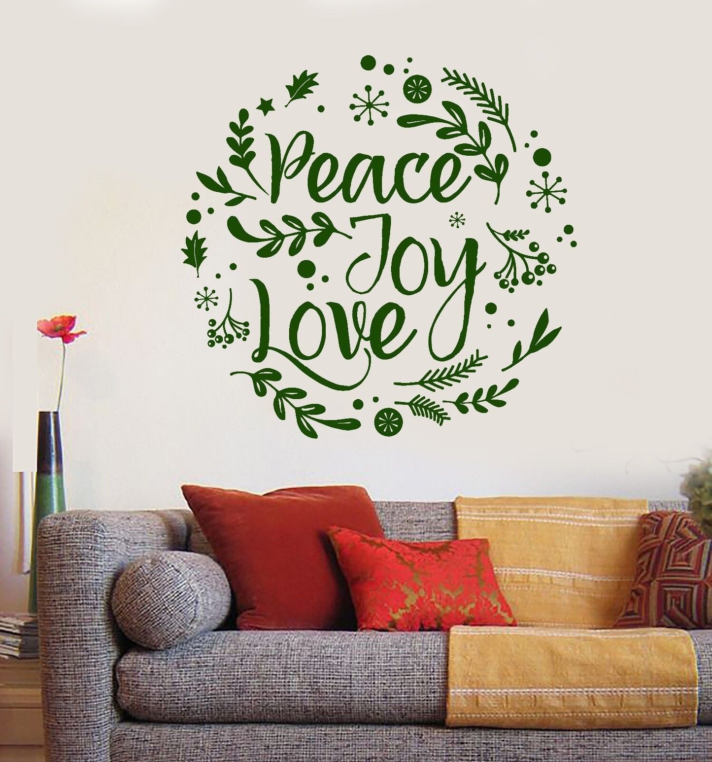 Vinyl Wall Decal Peace Love Hippie Flower Children Home Decor Stickers (900ig)