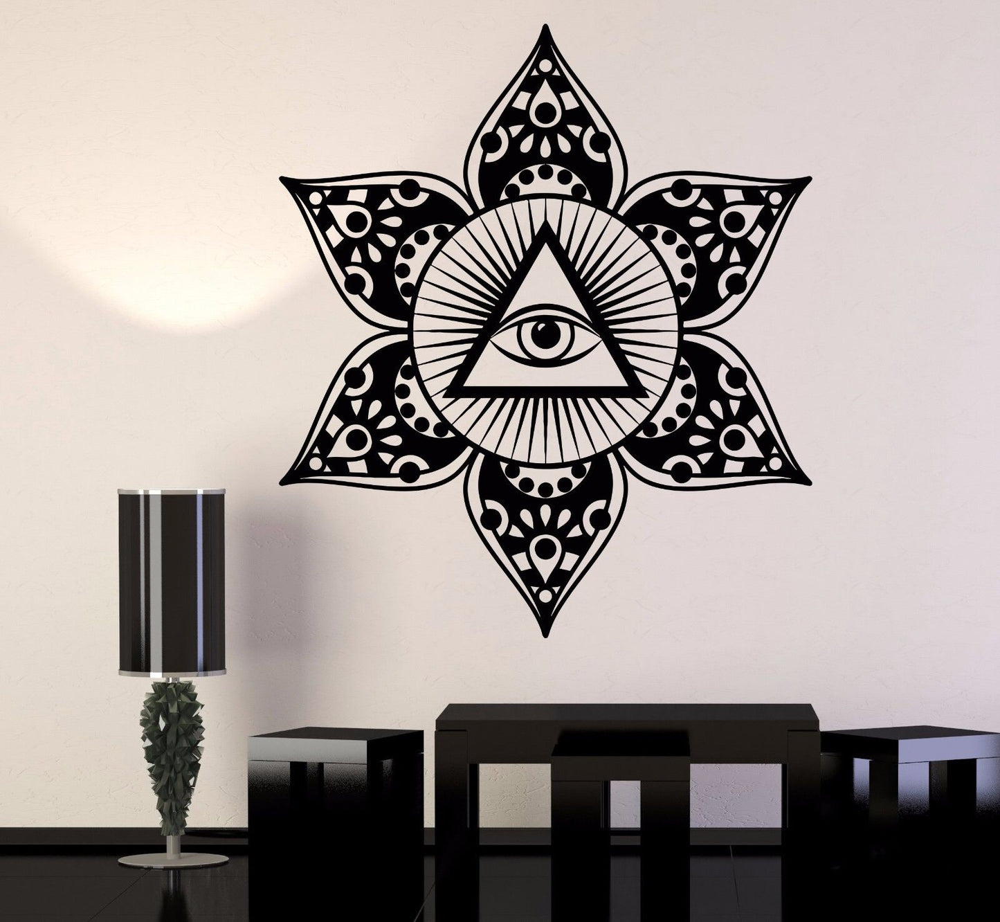 Vinyl Wall Decal Eye Of Providence All Seeing Masonic Symbol Stickers (906ig)