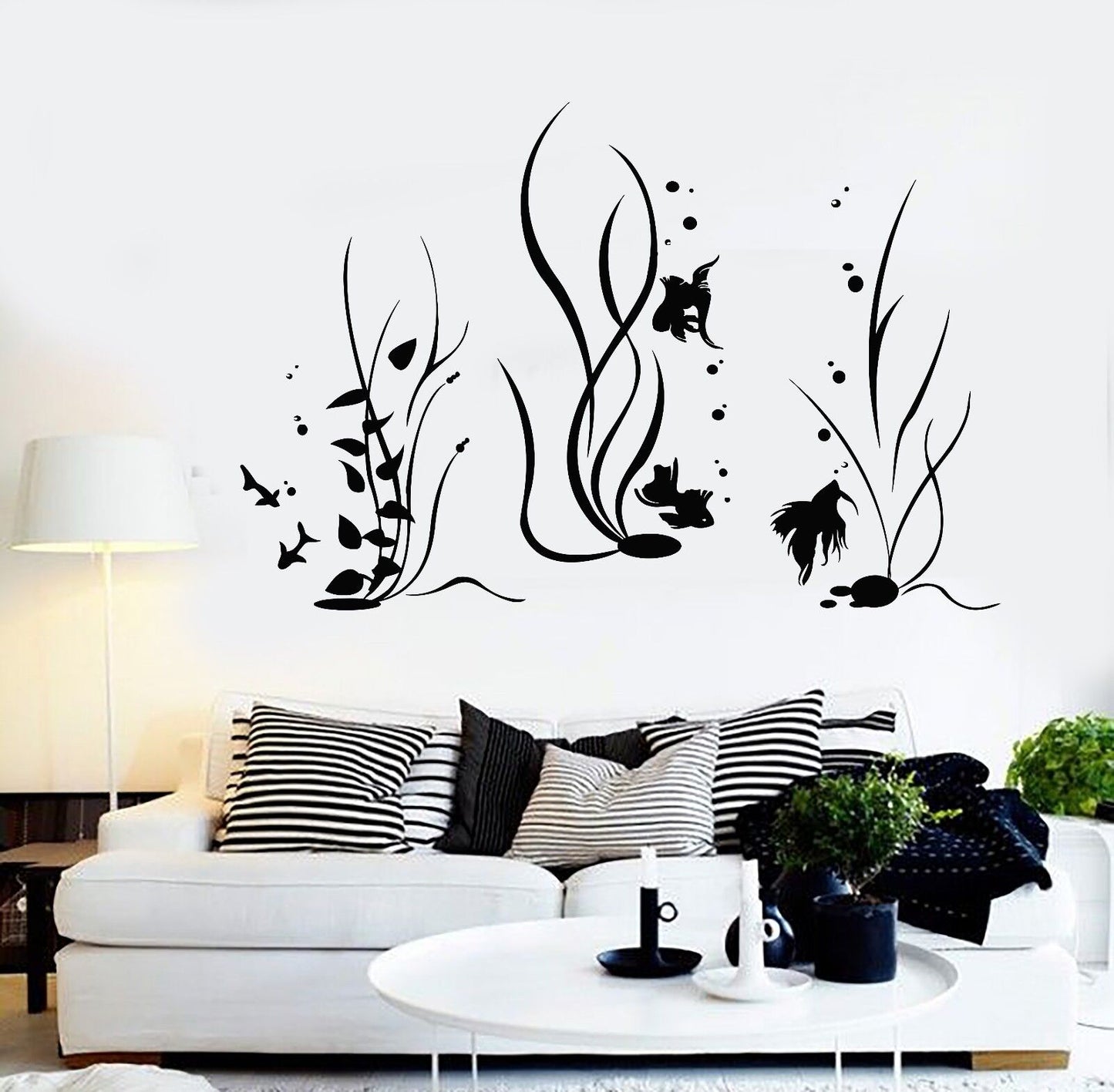 Vinyl Wall Decal Aquarium Fish Sea Ocean Marine Style Stickers (1004ig)