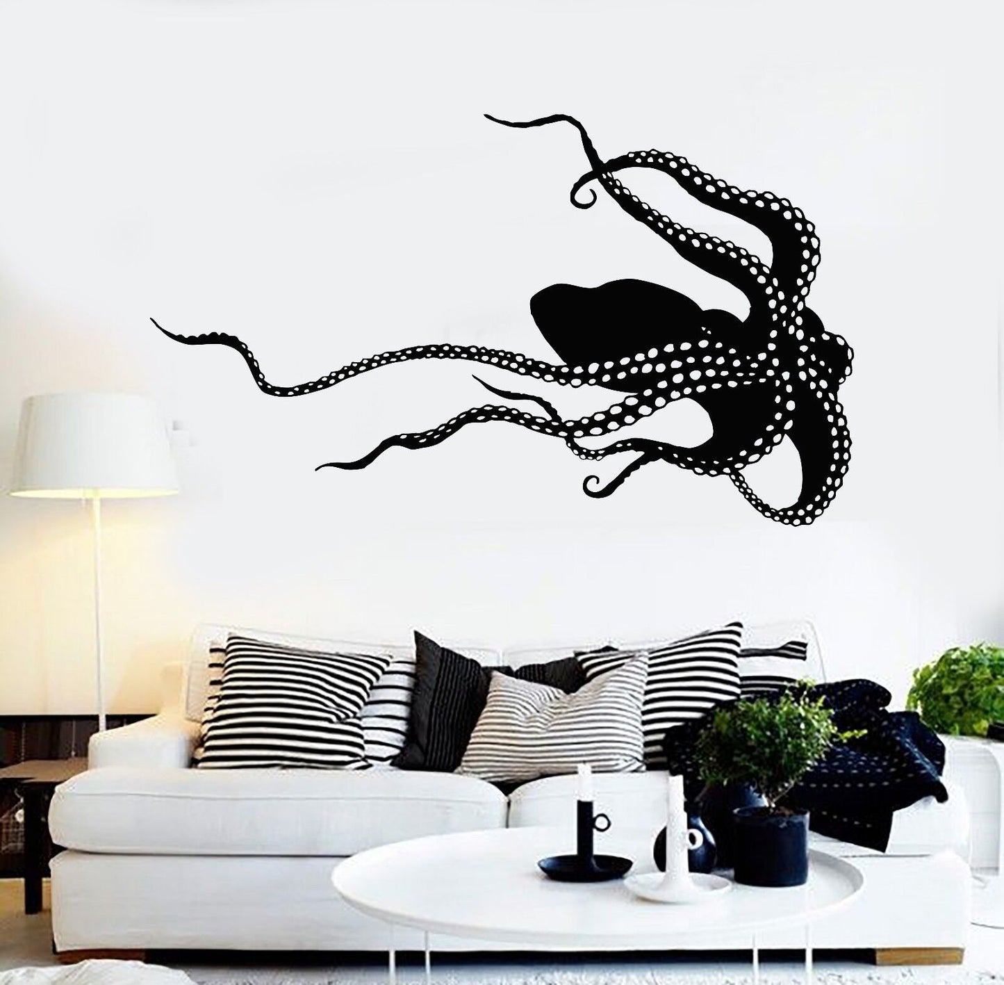 Vinyl Wall Decal Octopus Monster Sea Animals Poulpe Stickers (1019ig)