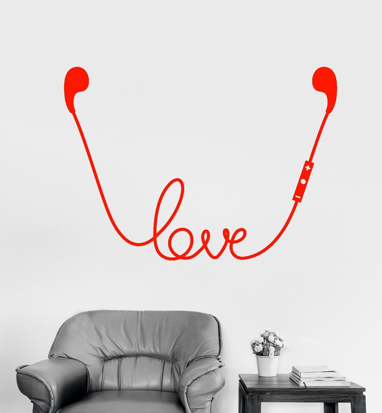 Vinyl Wall Decal Headphones Music Lovers Teen Room Decor Stickers (1047ig)