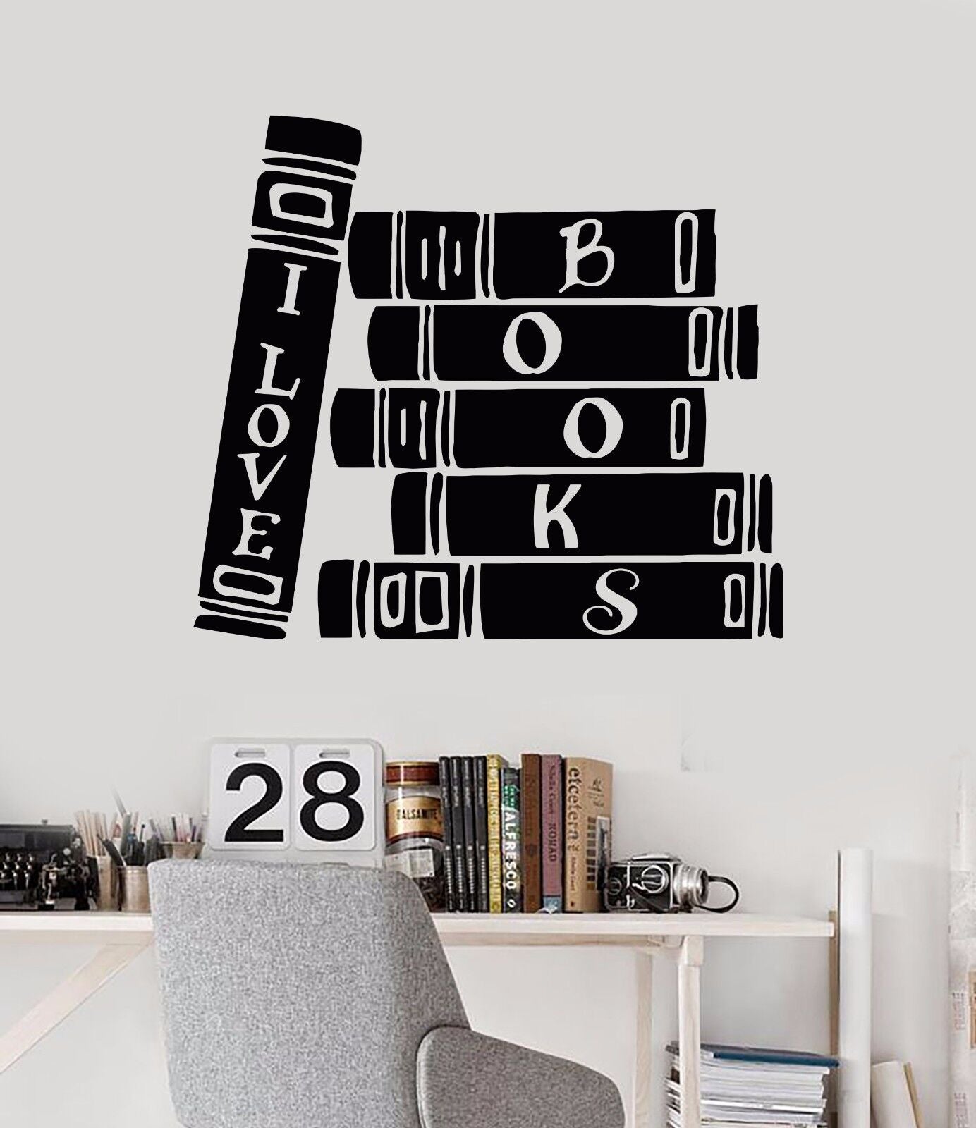 Vinyl Wall Decal Book Store Library Reader Books Bibliophile Stickers (1050ig)