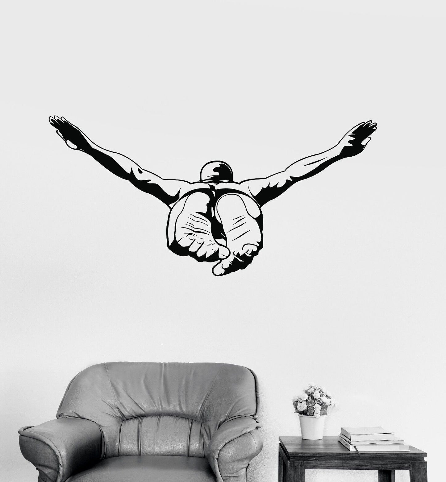 Vinyl Wall Decal Swimmer Swimming Pool Sport School Stickers (1053ig)