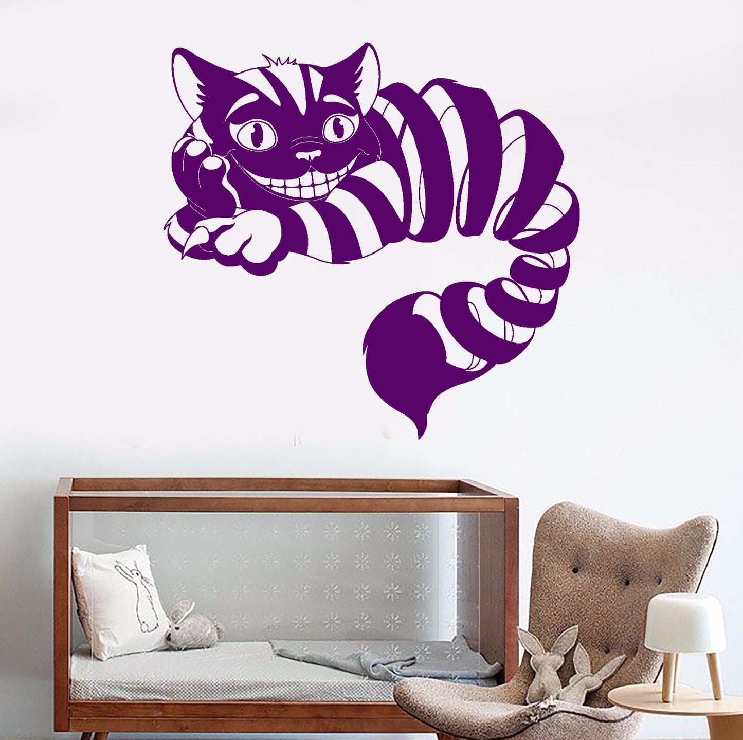 Vinyl Wall Decal Cheshire Cat Fairy Tale Fantasy Nursery Stickers (1059ig)