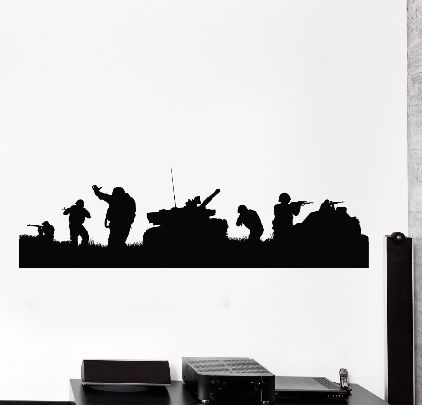 Vinyl Wall Decal Soldiers Tank War Video Game Gamer Patriot Stickers (1078ig)