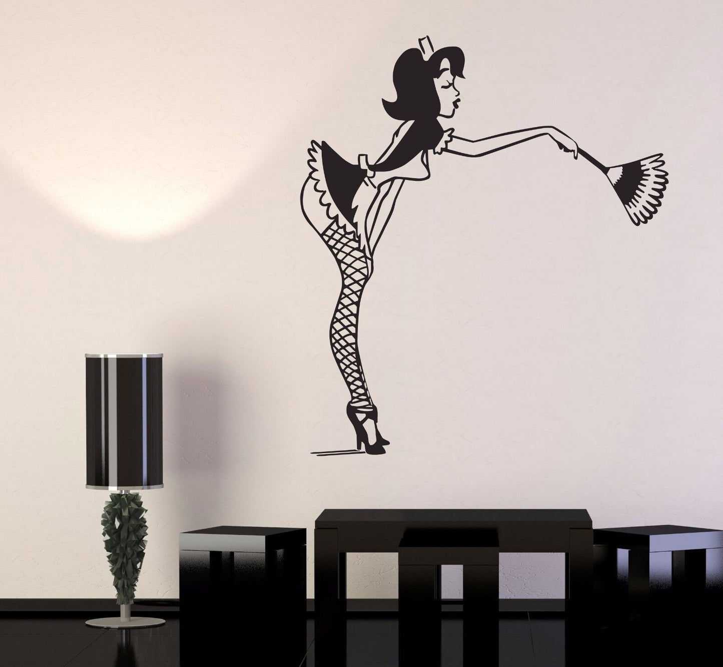 Vinyl Wall Decal Sexy Maid Decoration For Adult Pin Up Style Stickers (1091ig)