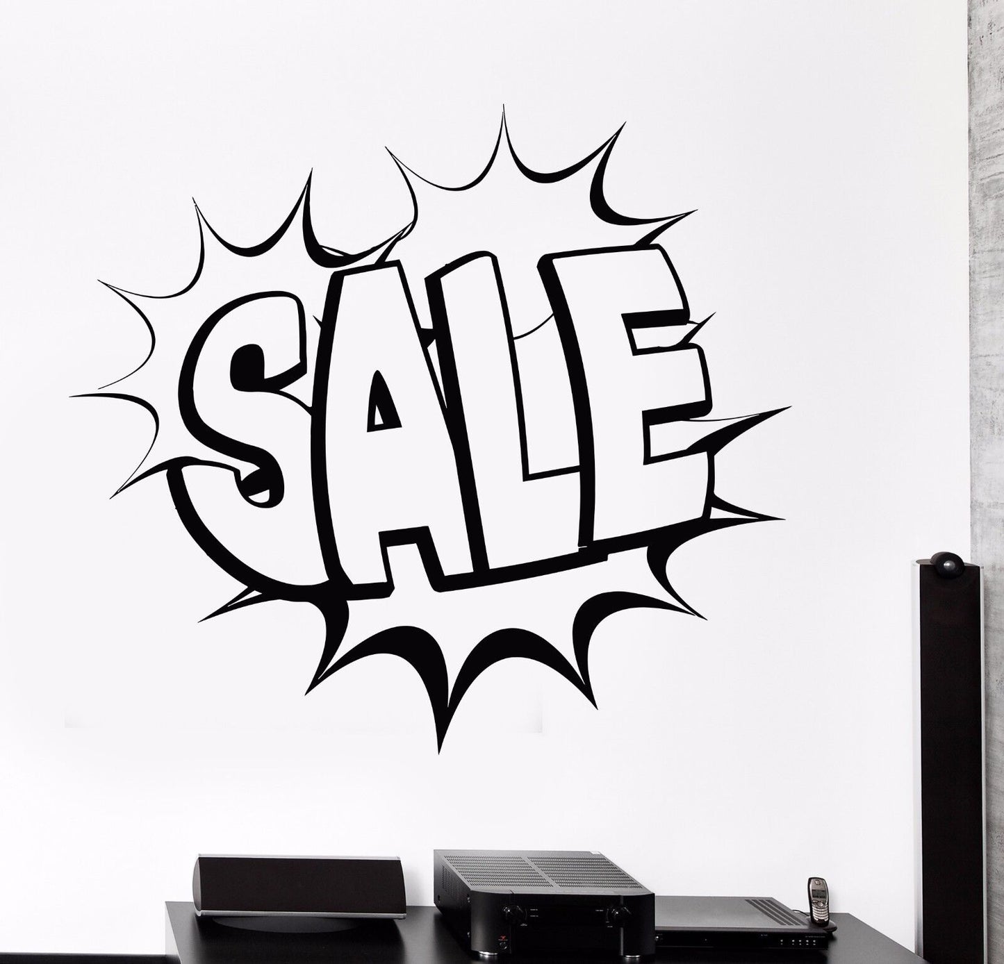 Vinyl Wall Decal Word Sale Shopping Store Advertising Shop Stickers (1103ig)