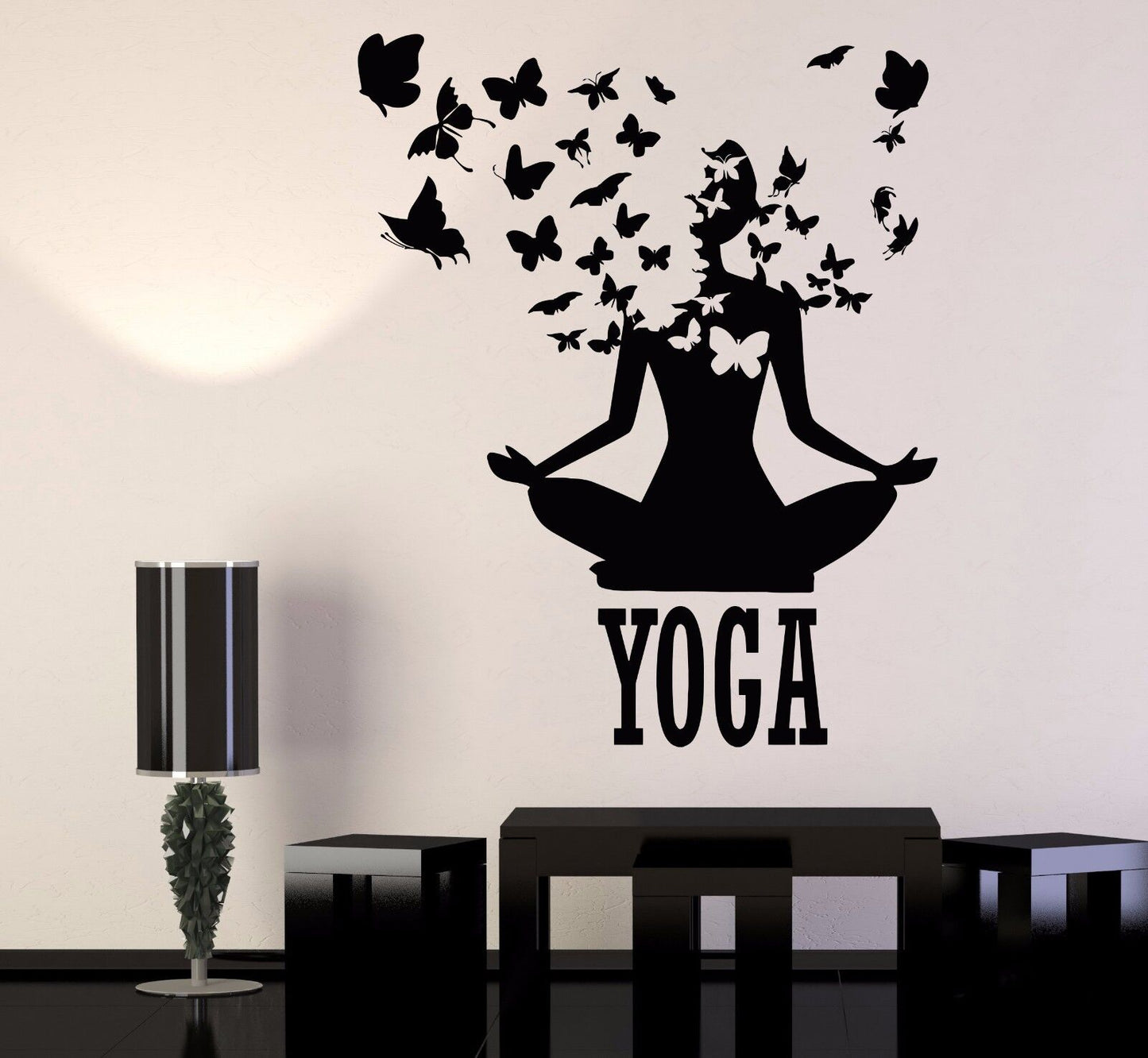 Vinyl Wall Decal Yoga Center Pose Lotus Meditation Buddhism Stickers (1119ig)